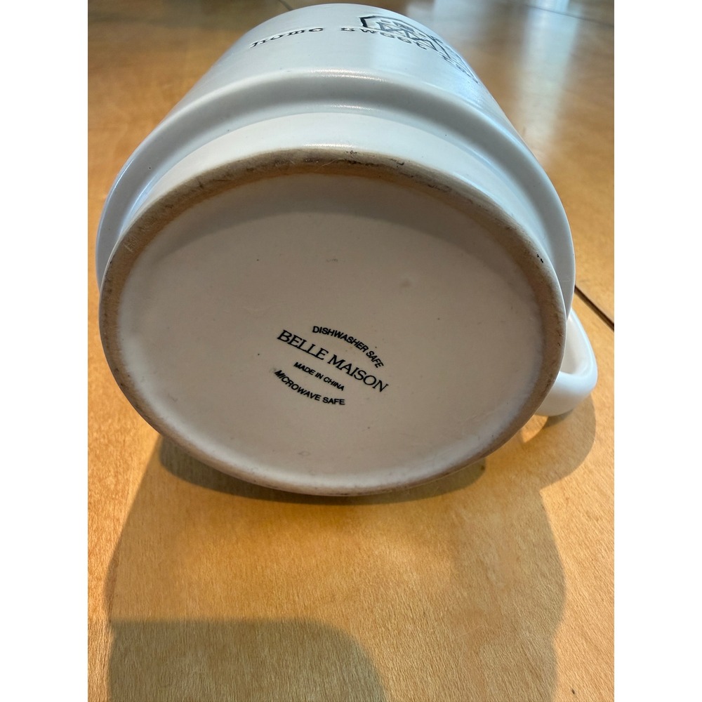 Belle Maison Home Sweet Farmhouse Coffee Mug White Ceramic Barn Silo Rustic Cup - Picture 4 of 4